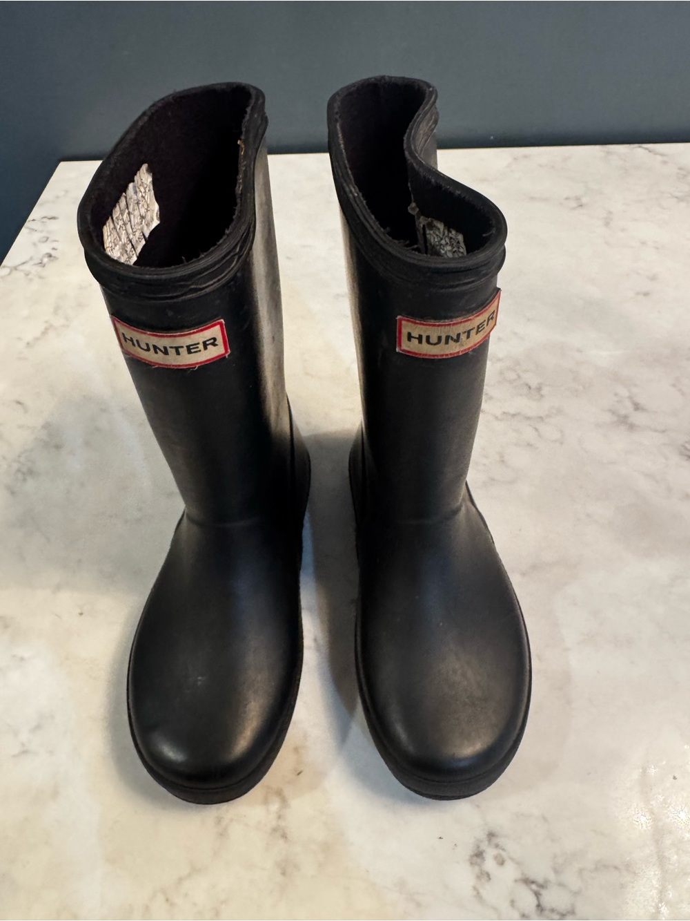 Hunter Kids Black Tall Waterproof Rain Boots size US 11